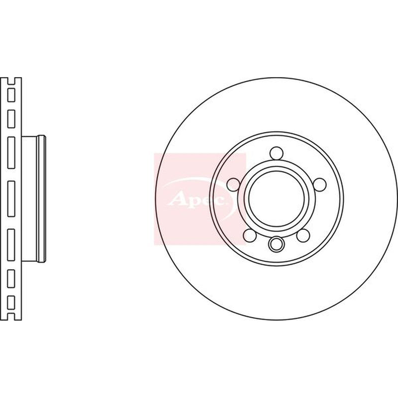 Apec Front Brake Vented Discs & Pads fits Ford Galaxy 2002-2006 2.3