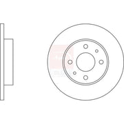 Apec 2 x Solid Rear Brake Discs SDK6092-x2