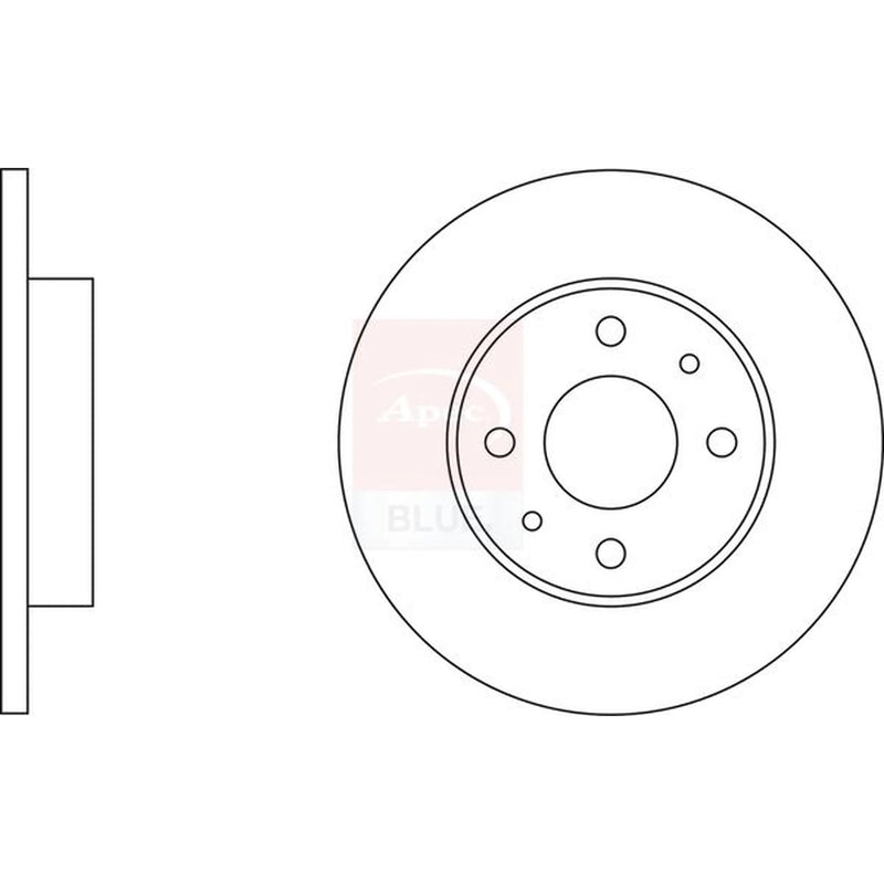 Apec 2 x Solid Rear Brake Discs SDK6092-x2