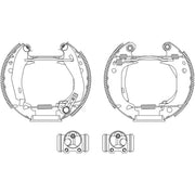 Mintex Brake Shoe Set Axle Kit fits Peugeot 309 1985-1989 1.6 1.9