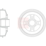 Apec Brake Drum Assembly Rear DRM9205