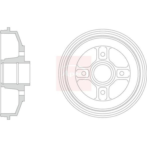 Apec Brake Drum Assembly Rear fits Opel Agila B 2008-2014 1.0 1.2 1.3