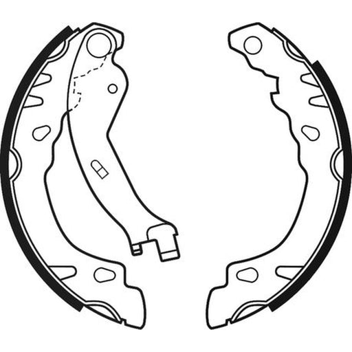 Abtex Brake Shoe Set Axle Kit fits Fiat 500 2007 on 1.2 1.3