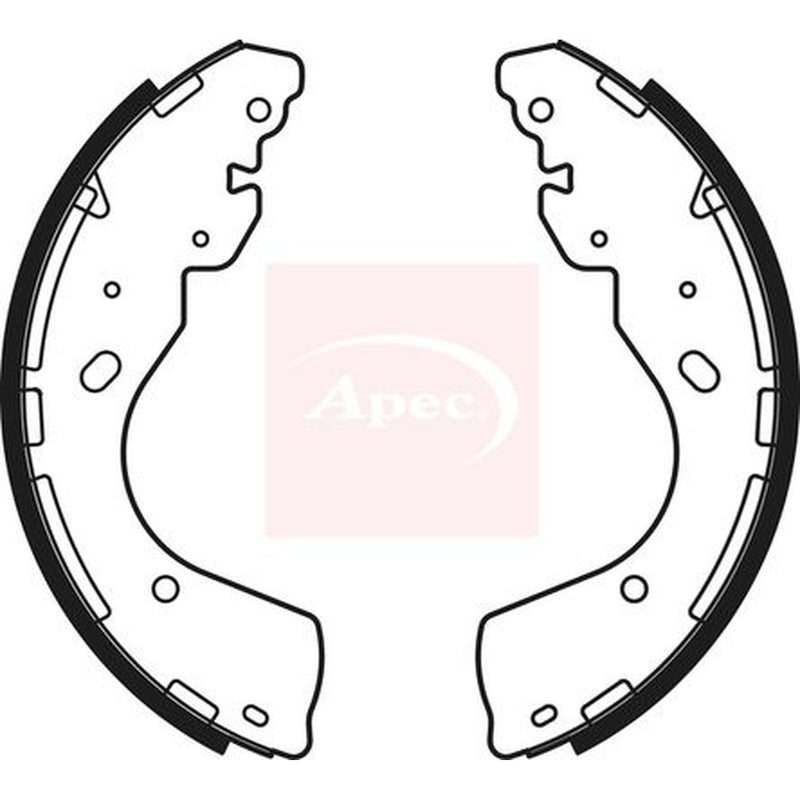 Apec Brake Shoe Set Axle Kit fits Ford Ranger 2011 on 2.2 2.5 3.2