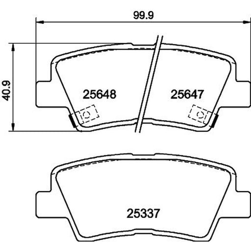 Mintex Rear Brake Pad Set fits Hyundai Grandeur 2005-2017 2.2 2.4 2.7 3.0 3.3