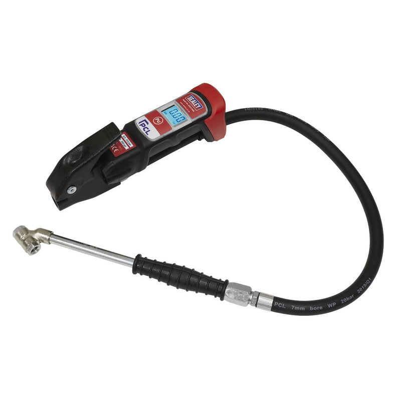 Sealey Premier Anodised Digital Tyre Inflator with Twin Push-On Connector Sealey - Dynamic Drive