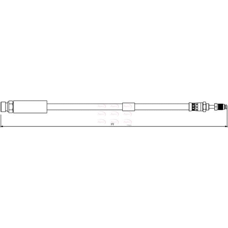 Apec Brake Hydraulic Hose Line Rear fits Saab 900 1987-1991 2.0