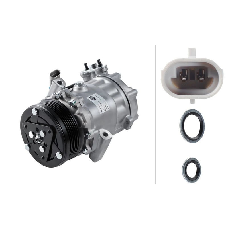 Hella Air Conditioning Compressor fits Opel Combo Box Body/Mpv 2001 on 1.7