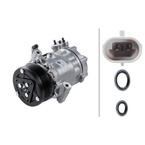 Hella Air Conditioning Compressor fits Opel Combo Box Body/Mpv 2001 on 1.7