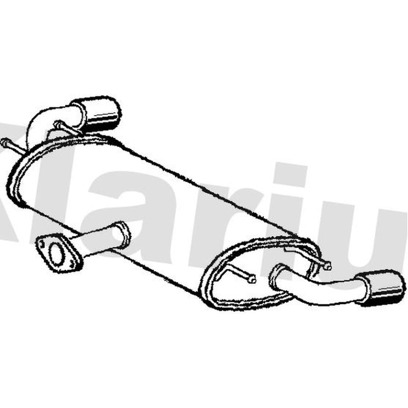 Klarius Box With Tail Pipe Rear fits Mazda MX-5 2005-2016 1.8 2.0