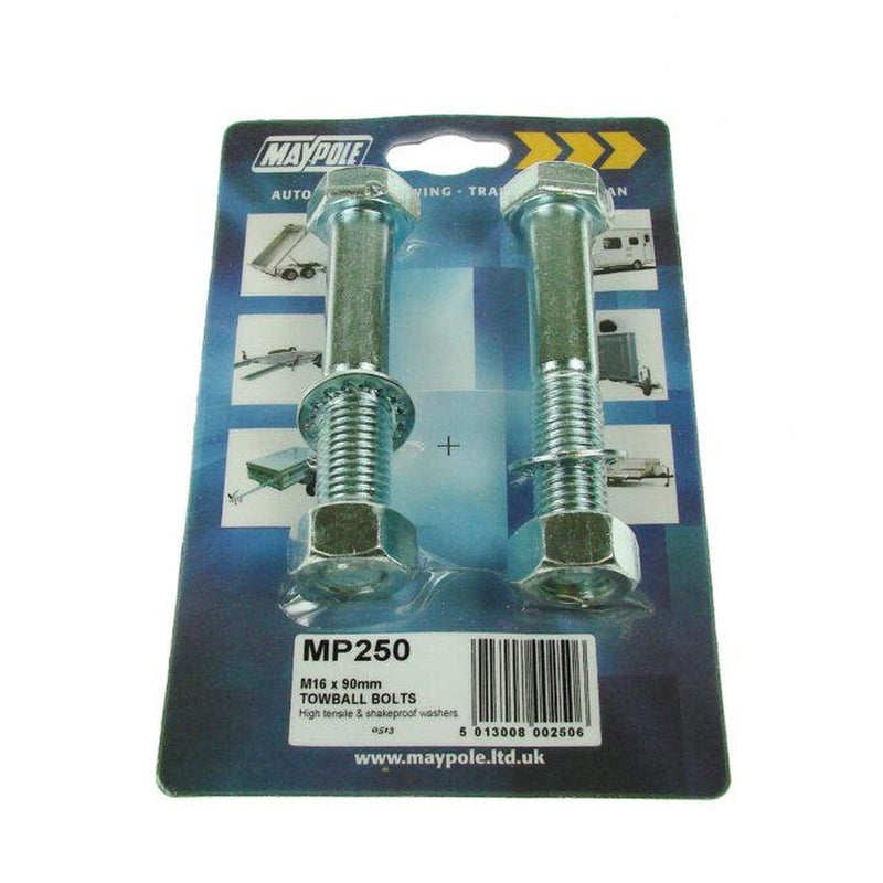 M16 NUTS BOLTS X 90mm & SHAKEPROOF WASHERS (PAIR) DP