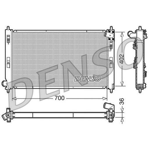 Denso Engine Radiator fits Mitsubishi Outlander II 2007-2012 2.2