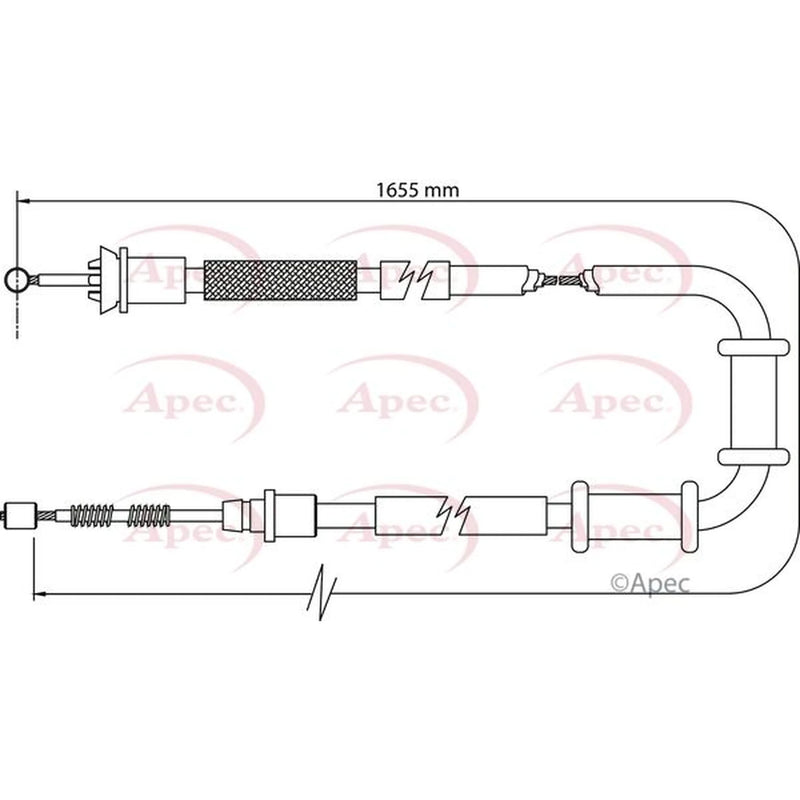 Apec Handbrake Cable Right Rear CAB1109