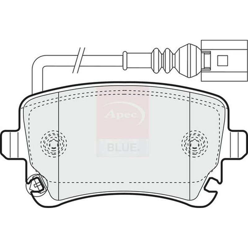 Apec Rear Brake Pad Set fits Audi A4 B6 2003-2005