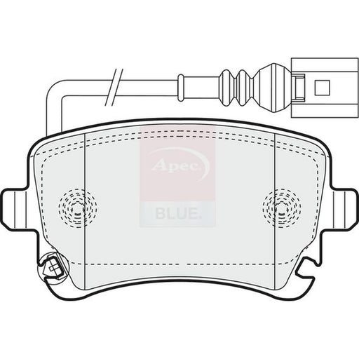 Apec Rear Brake Pad Set fits Audi A4 B6 2003-2005