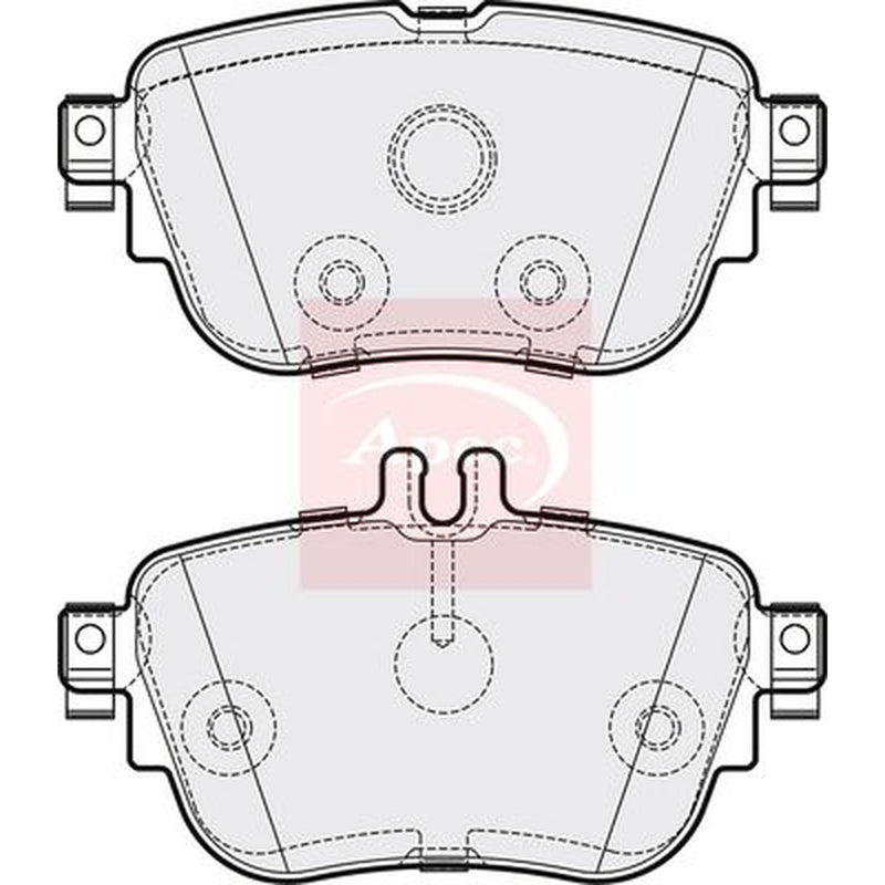 Apec Rear Brake Pad Set fits Mercedes-Benz Cls 2018 on 257.314