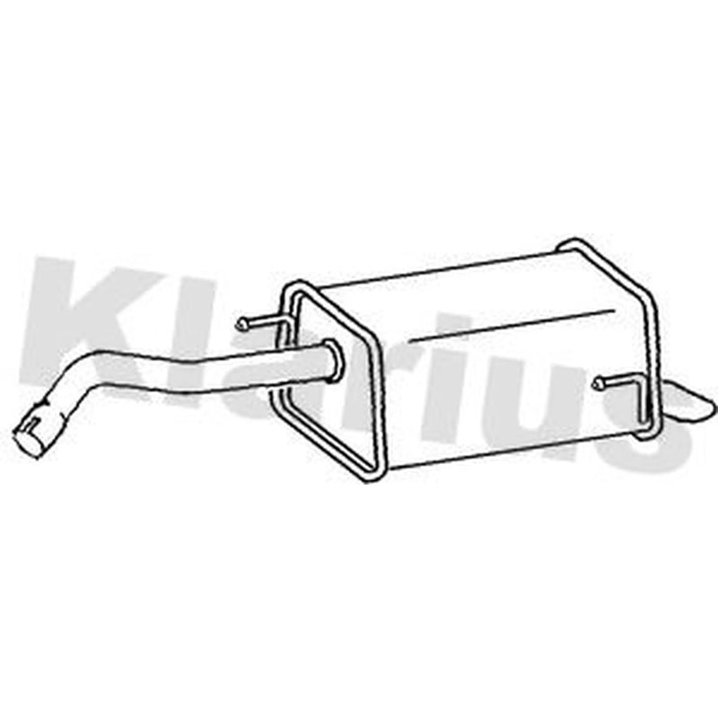 Klarius Box With Tail Pipe Rear fits Nissan Micra III 2003-2010 1.5