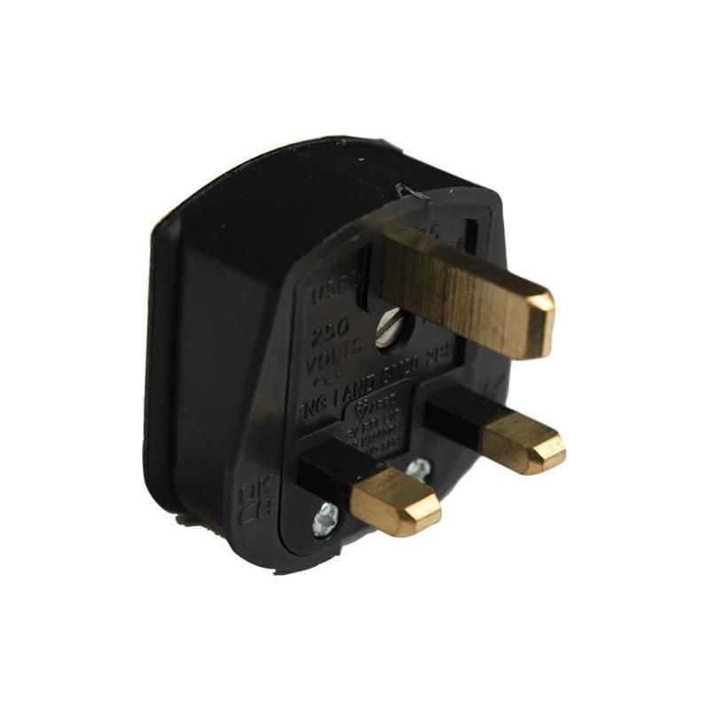 Dencon 3 Pin Rubber Plug 13A Black Dencon - NN4 Online