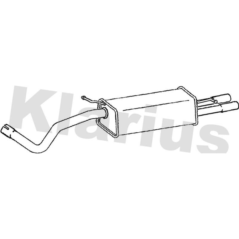 Klarius Box With Tail Pipe Rear fits Skoda Fabia I 2003-2008 1.9