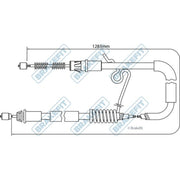Apec Handbrake Cable Right Rear BBC3203
