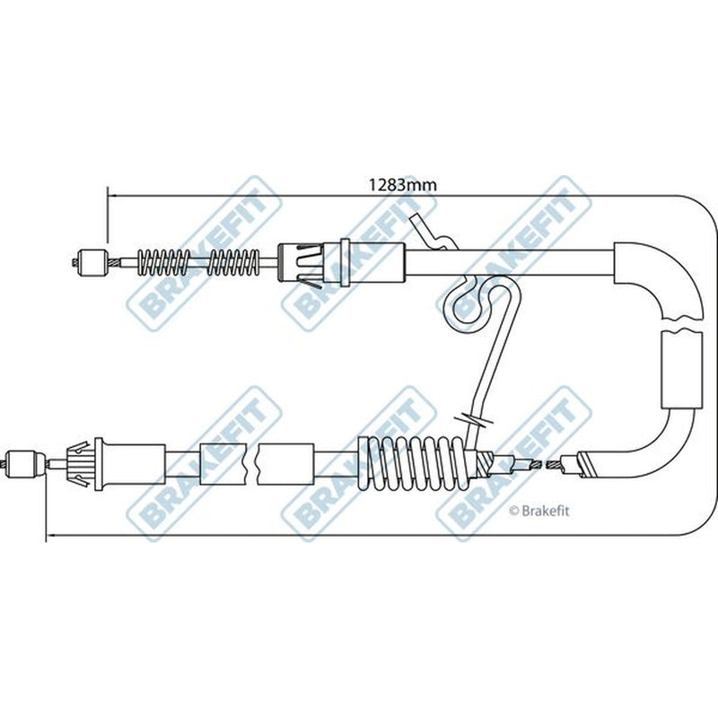 Apec Handbrake Cable Right Rear fits Ford Transit 2000-2006 2.0 2.4