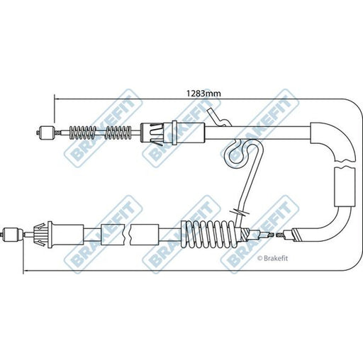 Apec Handbrake Cable Right Rear fits Ford Transit 2000-2006 2.0 2.4