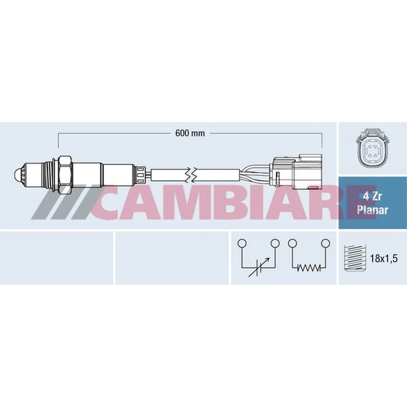 Cambiare O2 Lambda Oxygen Sensor after catalytic converter fits Ford Focus III
