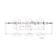 Apec Handbrake Cable Right Rear fits Mercedes-Benz Cls 2004-2010
