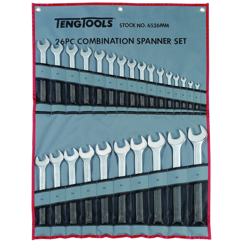 Teng Tools Combination Spanner Set 6-32 mm Tool Roll 32 Pieces Teng Tools - Dynamic Drive