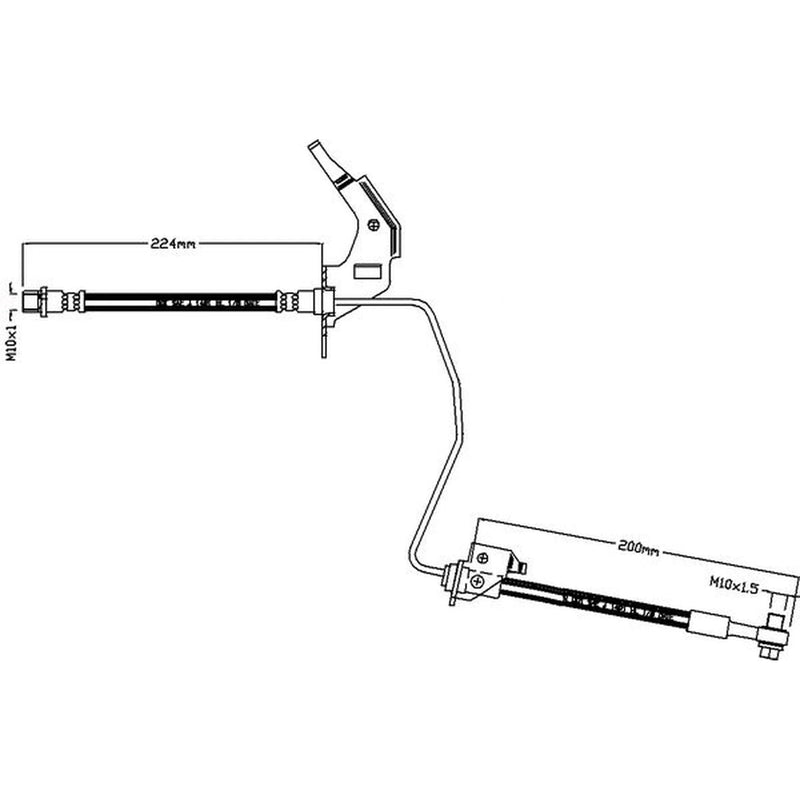 Juratek Brake Hydraulic Hose Line Rear Right JBH1117R