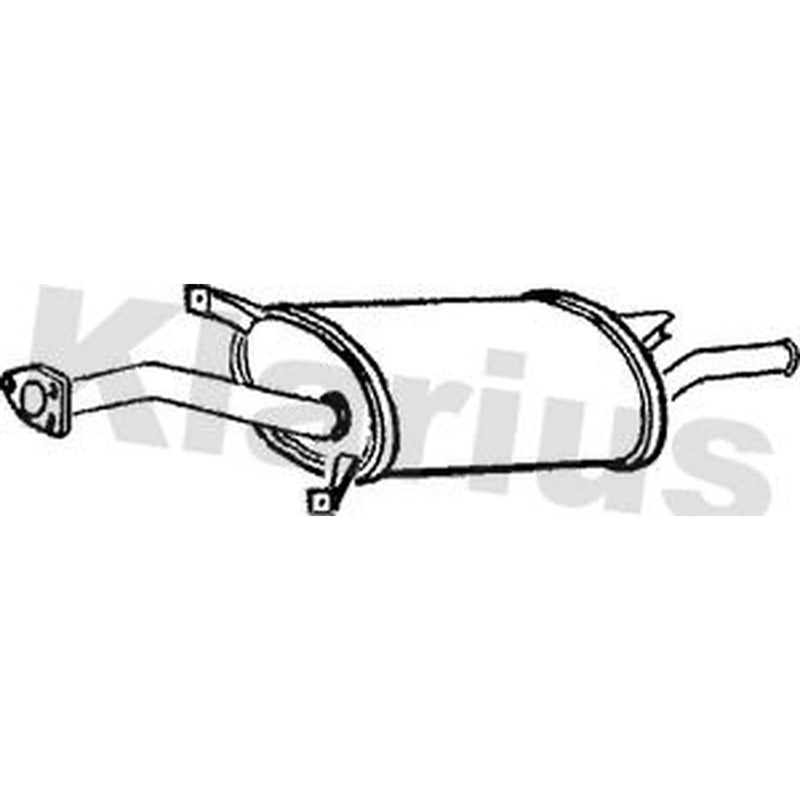 Klarius Box With Tail Pipe Rear fits Mitsubishi Carisma 1995-2006 1.6 1.8 1.9