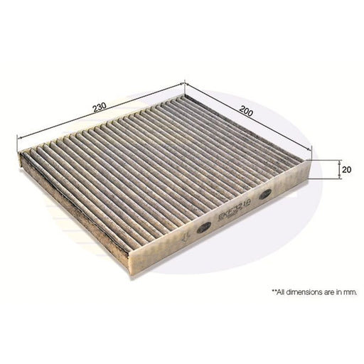 Comline Cabin Air Filter (Pollen Filter) fits Alfa Romeo Giulietta 2010-2020