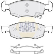 NAPA Front Brake Pad Set fits Opel Corsa E 2014-2015 1.2 1.4