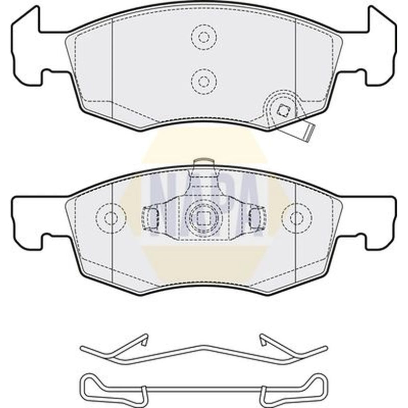 NAPA Front Brake Pad Set fits Opel Corsa E 2014-2015 1.2 1.4