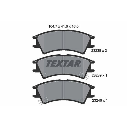 Textar Front Brake Pad Set 2323802