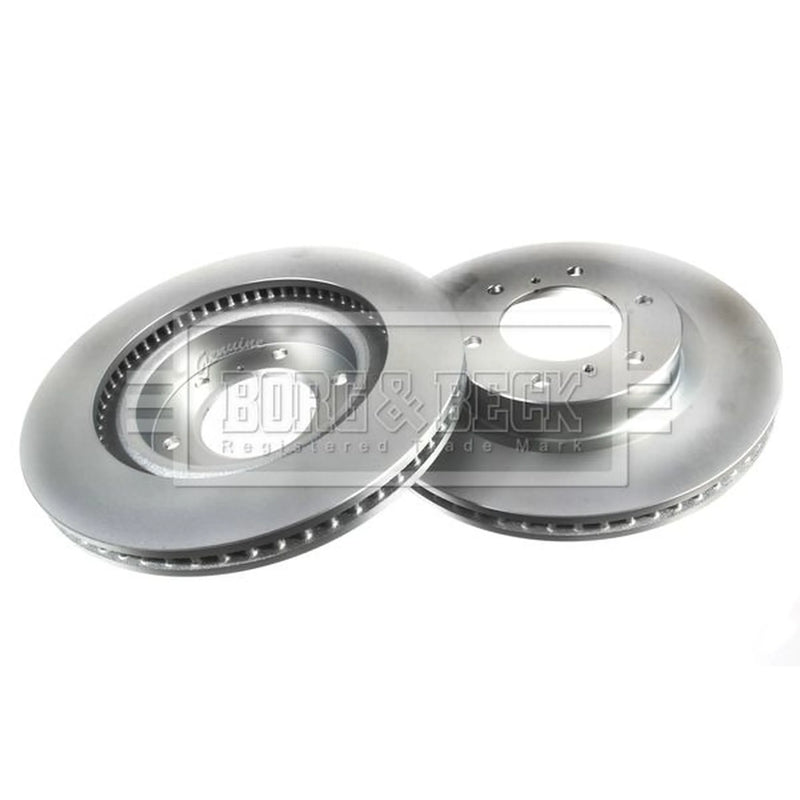 Borg & Beck Front Brake Vented Discs & Pads fits Mitsubishi Pajero 2006 on 3.2