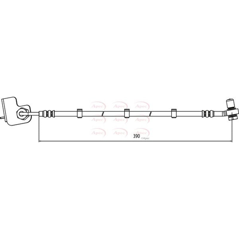 Apec Brake Hydraulic Hose Line Front Left fits Jaguar Xf I 2008-2015 2.7 3.0 4.2