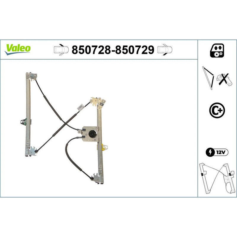 Valeo Electric Window Regulator Lifter Left Front 850728