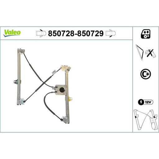 Valeo Electric Window Regulator Lifter Left Front 850728