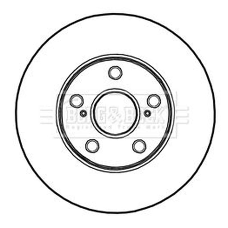 Borg & Beck Front Brake Discs & Pads fits Toyota Hilux Vigo VII Pickup 2005-2015