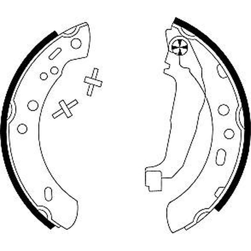 Mintex Brake Shoe Set Axle Kit fits Nissan Micra II 1992-2000 1.0 1.3