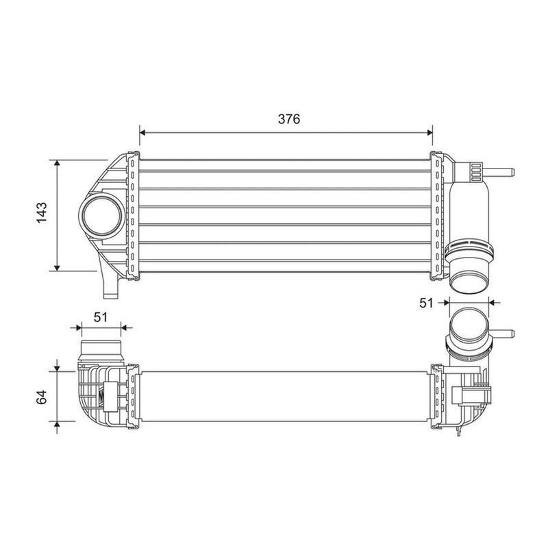 Valeo Intercooler (Charge Air Cooler) 822948