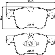 Mintex Front Brake Pad Set fits Citroën C4 Grand Picasso II 2013-2018