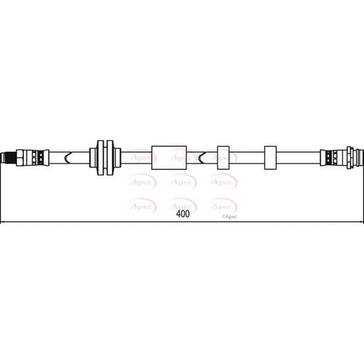 Apec Brake Hydraulic Hose Line Front fits Ford Galaxy 2010-2015 2.0
