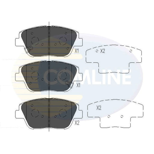 Comline 4 x Front Brake Pad Set fits Hyundai Grandeur 2011-2016 2.4