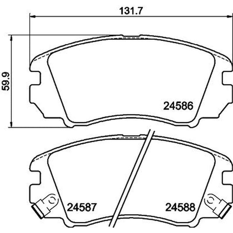Mintex Front Brake Pad Set fits Hyundai Sonata V 2005-2010 2.0 2.4