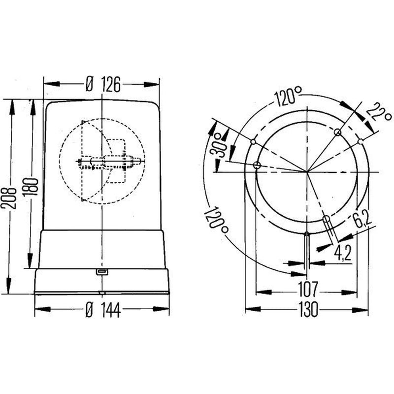 Hella Rotating Beacon Wide High