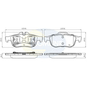Comline 4 x Rear Brake Pad Set fits Renault Latitude 2010-2011 1.5 2.0 2.5 3.0