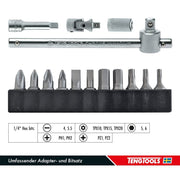 Teng Tools 1/4" Socket Set 6 pt TT1 35 Pieces Teng Tools - Dynamic Drive