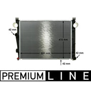 Mahle Engine Radiator fits Mercedes-Benz S-Class 1998-2005